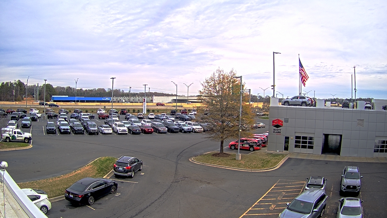 Thumbnail for current weather camera view from Scott Clarks Toyota in Stallings, North Carolina