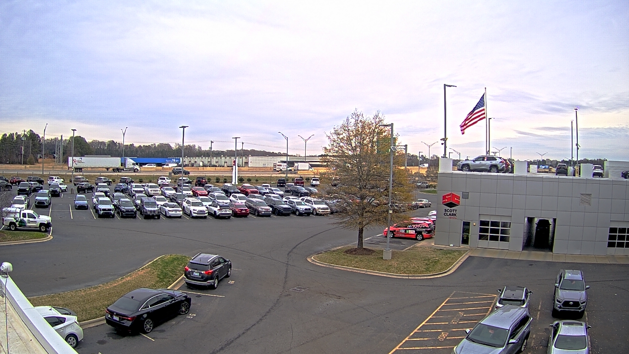 Thumbnail for current weather camera view from Scott Clarks Toyota in Stallings, North Carolina