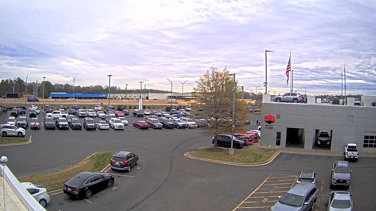 Thumbnail for current weather camera view from Scott Clarks Toyota in Stallings, North Carolina