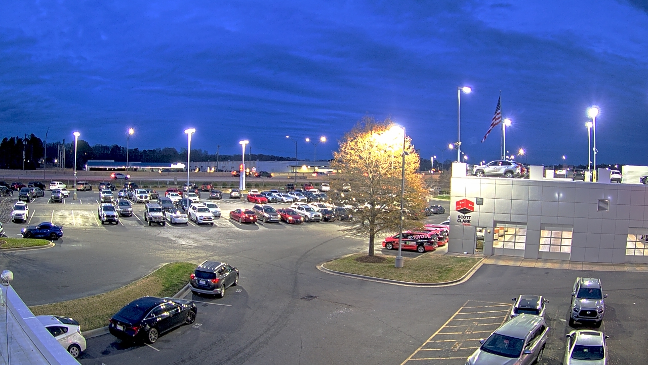 Thumbnail for current weather camera view from Scott Clarks Toyota in Stallings, North Carolina