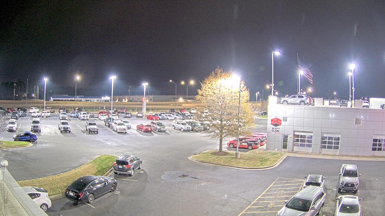 Thumbnail for current weather camera view from Scott Clarks Toyota in Stallings, North Carolina