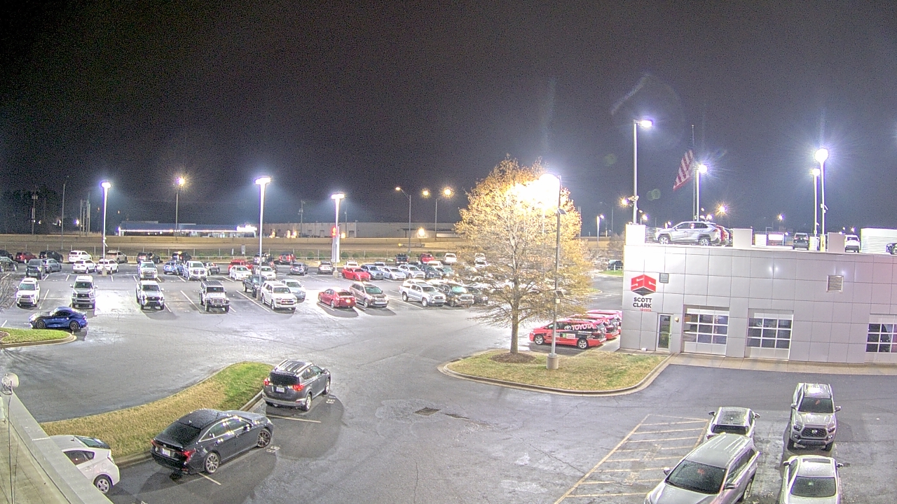 Thumbnail for current weather camera view from Scott Clarks Toyota in Stallings, North Carolina