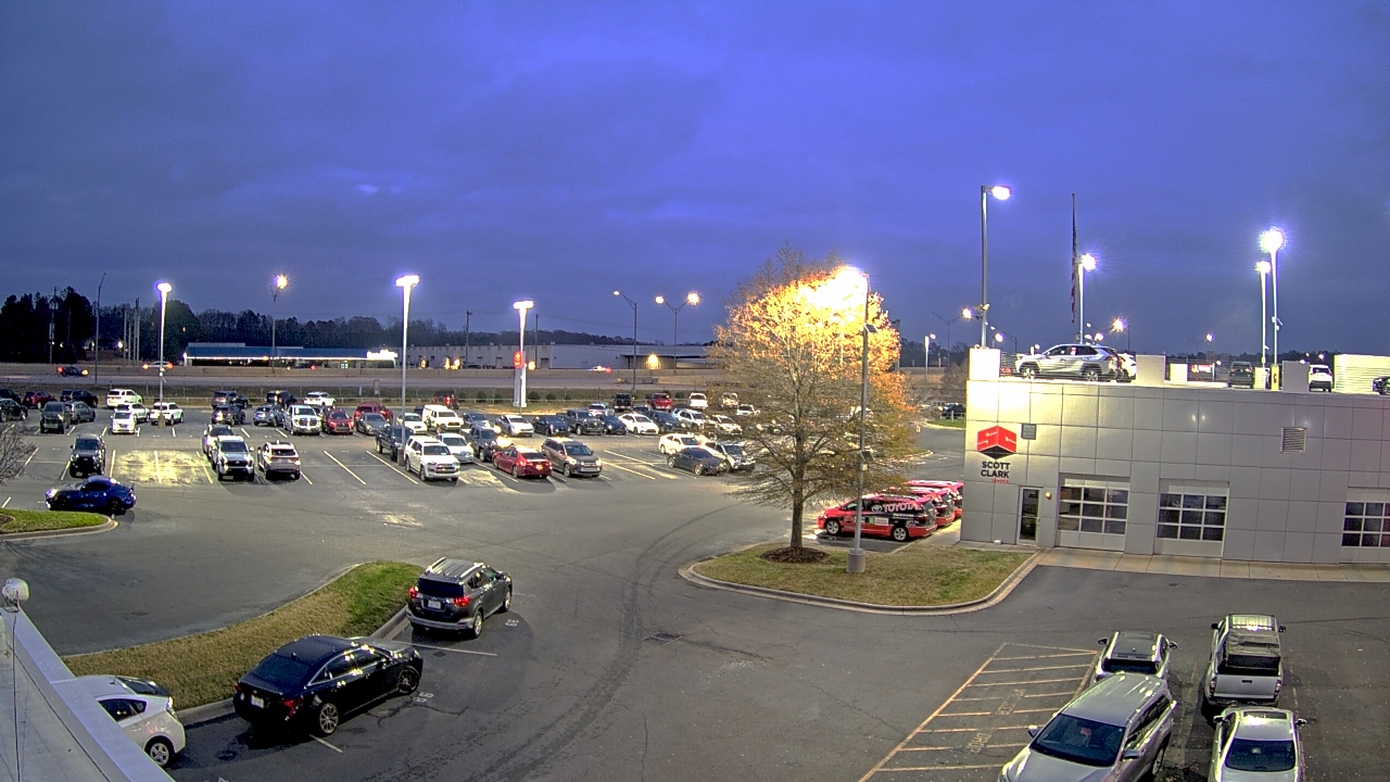 Thumbnail for current weather camera view from Scott Clarks Toyota in Stallings, North Carolina