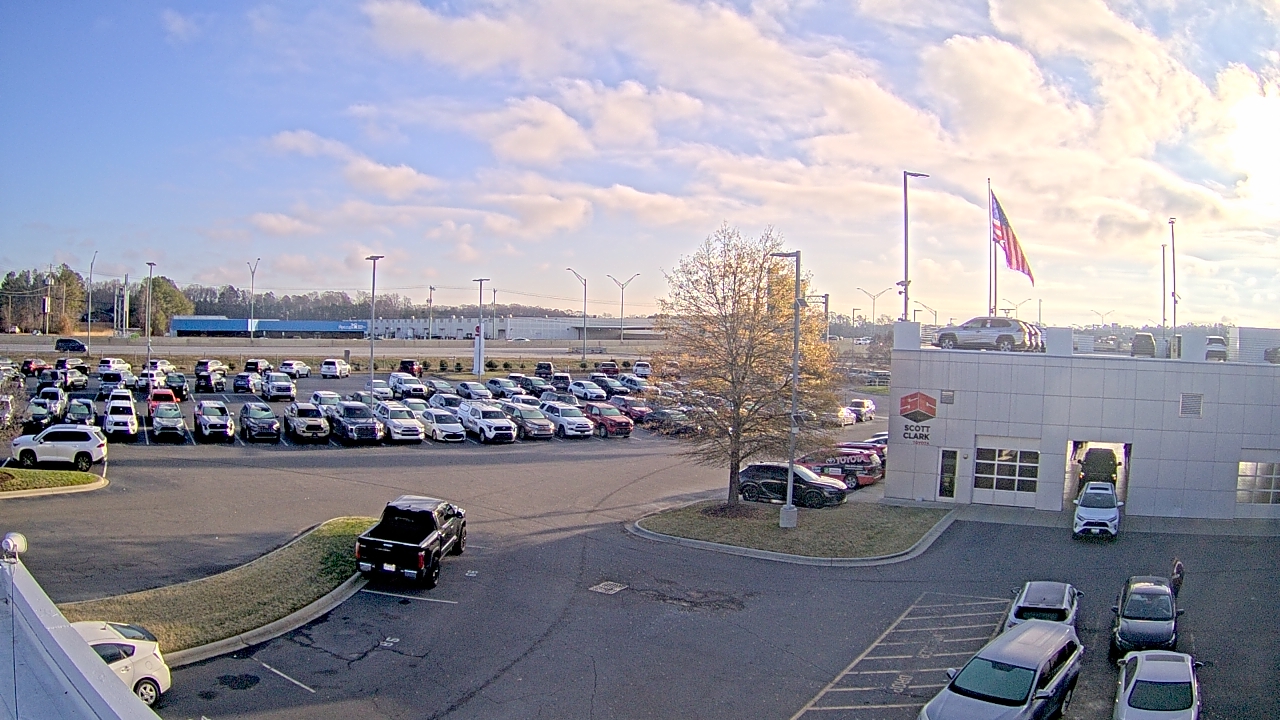 Thumbnail for current weather camera view from Scott Clarks Toyota in Stallings, North Carolina