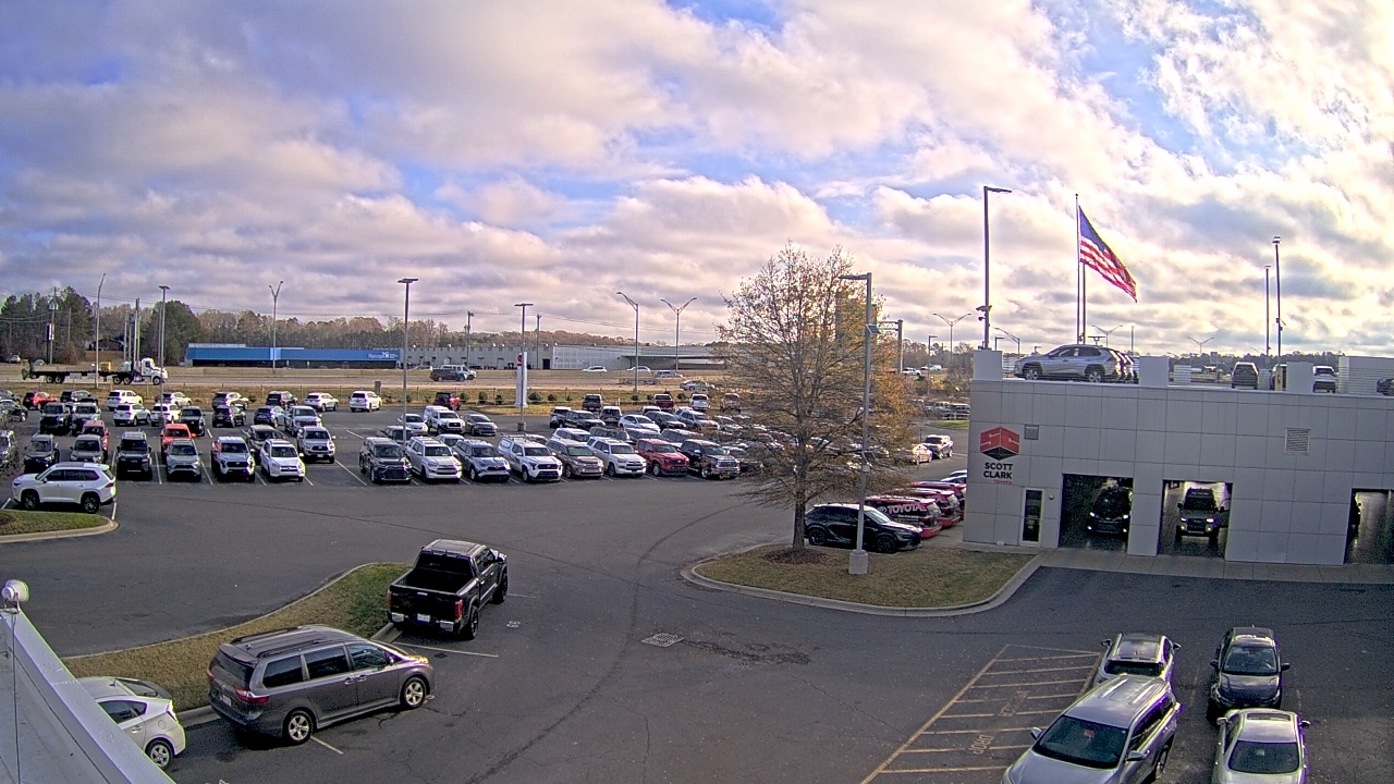 Thumbnail for current weather camera view from Scott Clarks Toyota in Stallings, North Carolina