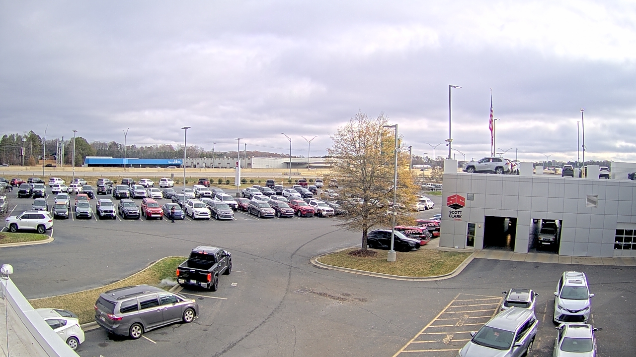 Thumbnail for current weather camera view from Scott Clarks Toyota in Stallings, North Carolina