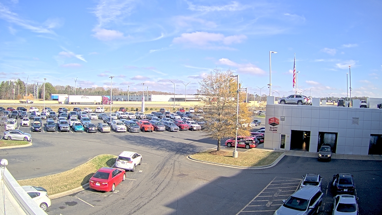 Thumbnail for current weather camera view from Scott Clarks Toyota in Stallings, North Carolina
