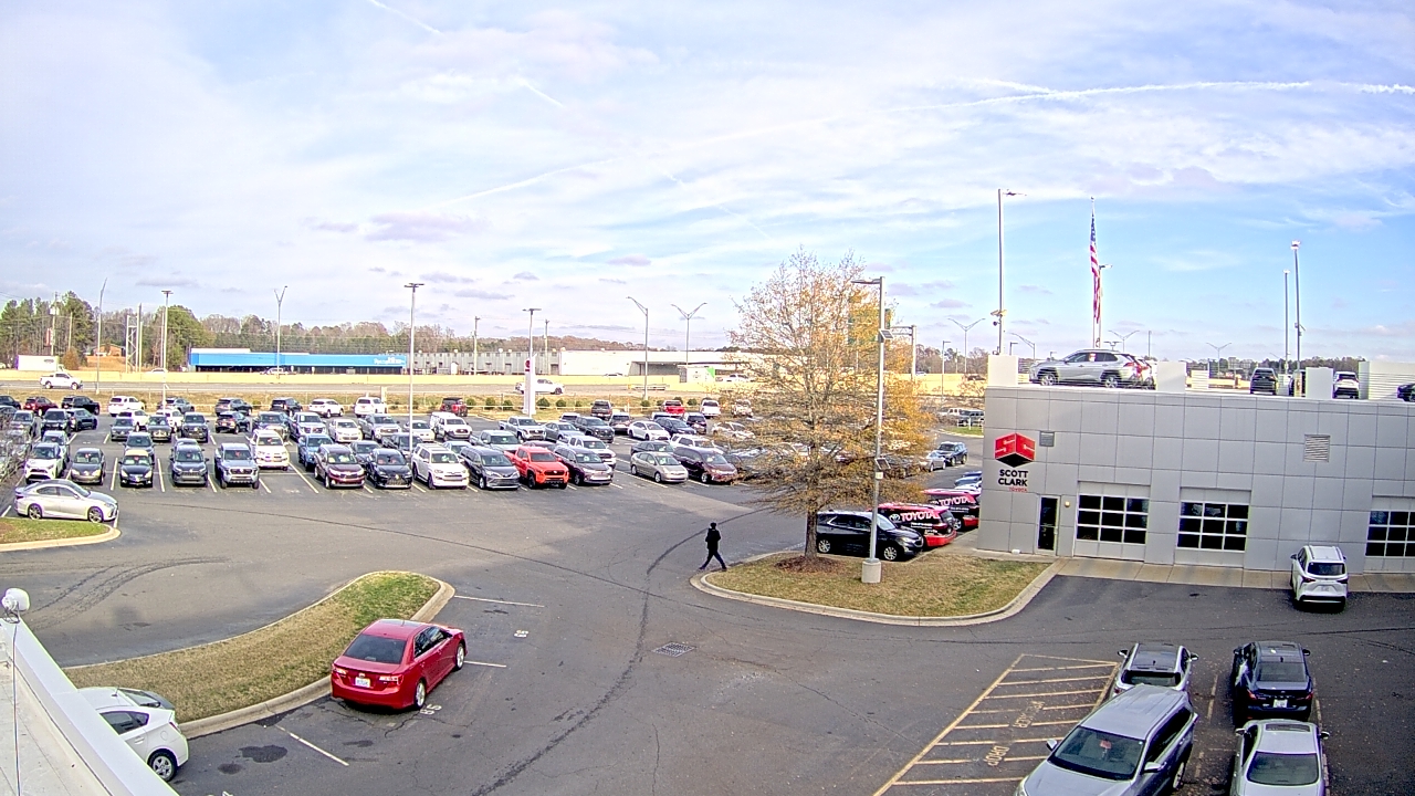 Thumbnail for current weather camera view from Scott Clarks Toyota in Stallings, North Carolina