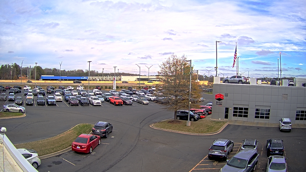 Thumbnail for current weather camera view from Scott Clarks Toyota in Stallings, North Carolina