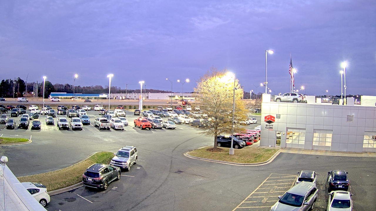 Thumbnail for current weather camera view from Scott Clarks Toyota in Stallings, North Carolina
