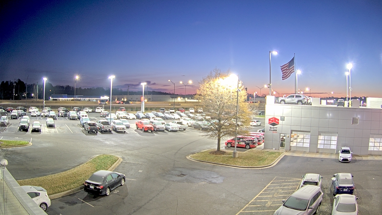 Thumbnail for current weather camera view from Scott Clarks Toyota in Stallings, North Carolina