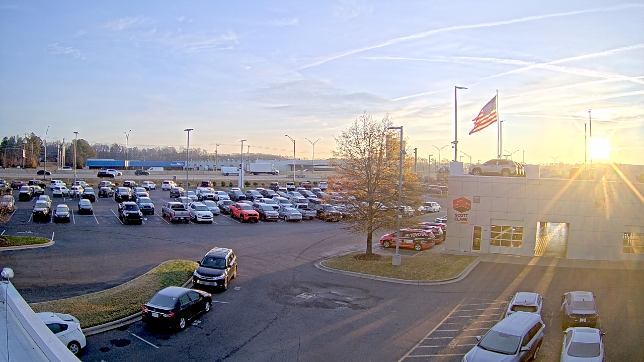 Thumbnail for current weather camera view from Scott Clarks Toyota in Stallings, North Carolina