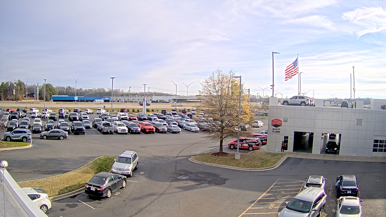 Thumbnail for current weather camera view from Scott Clarks Toyota in Stallings, North Carolina