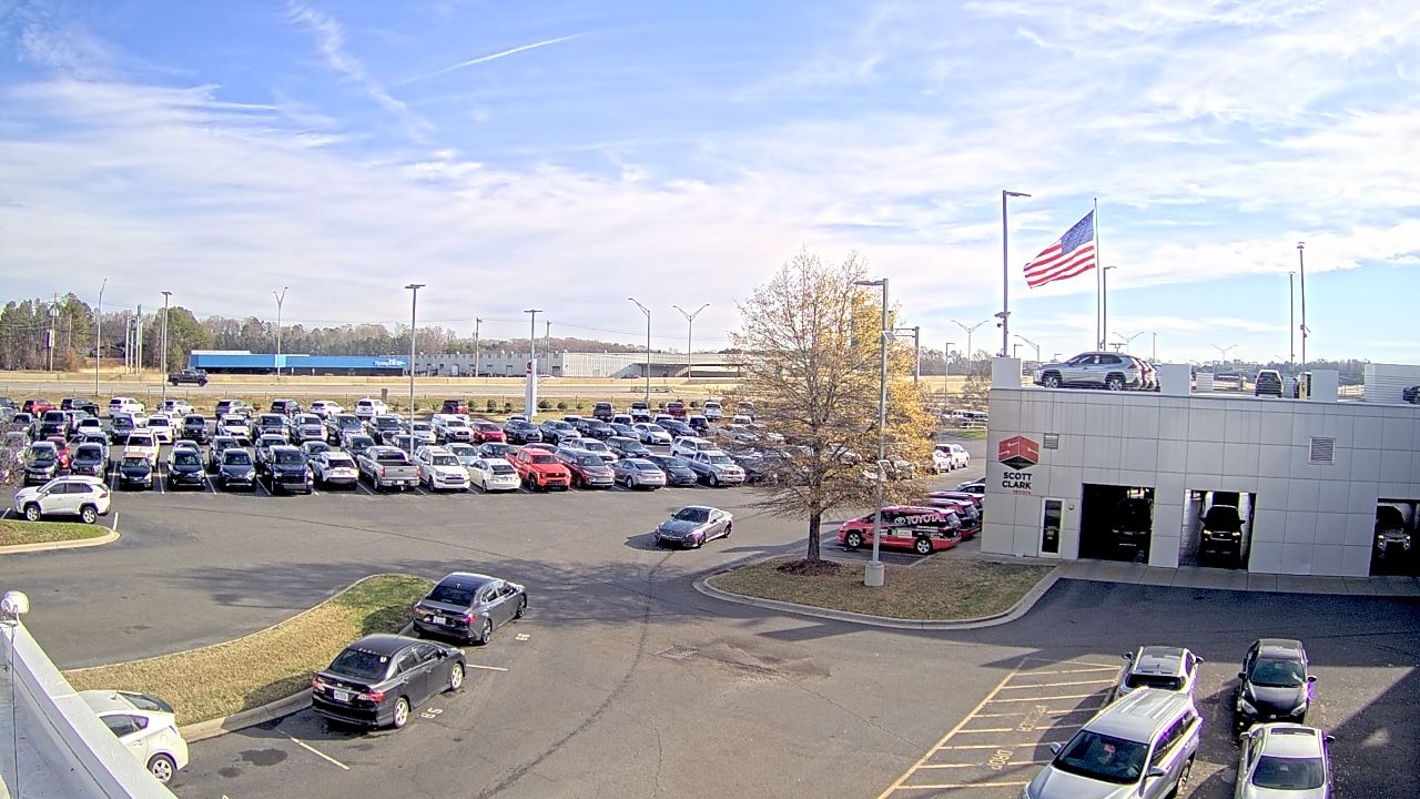 Thumbnail for current weather camera view from Scott Clarks Toyota in Stallings, North Carolina