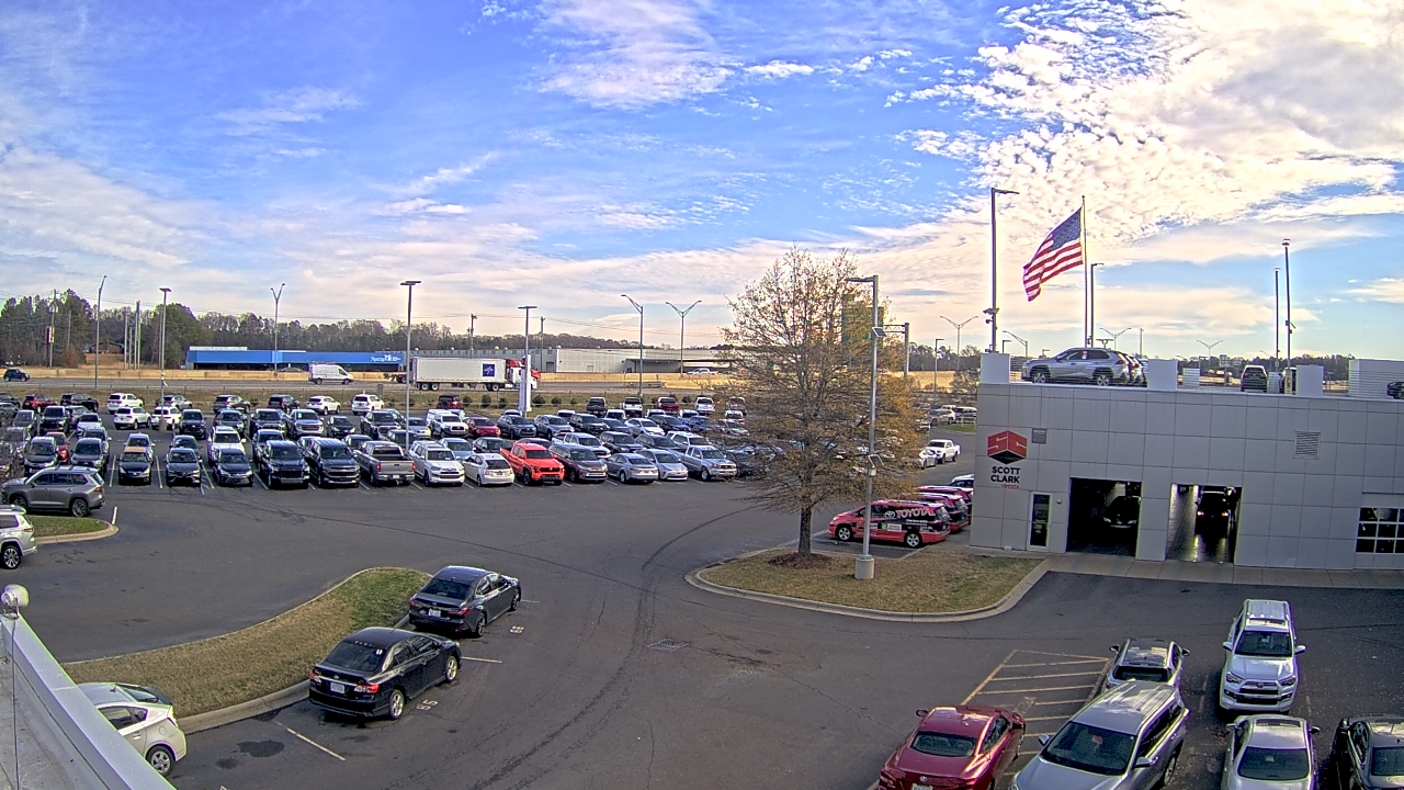 Thumbnail for current weather camera view from Scott Clarks Toyota in Stallings, North Carolina
