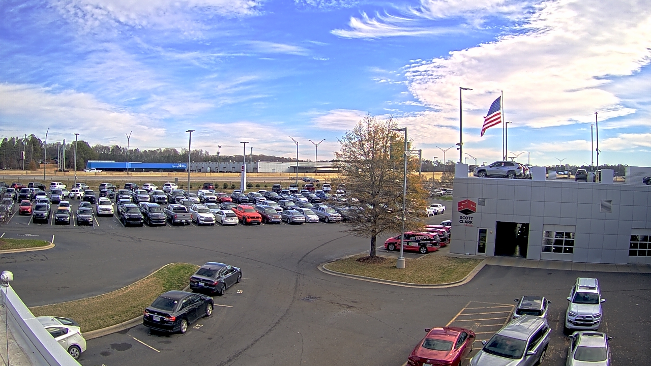 Thumbnail for current weather camera view from Scott Clarks Toyota in Stallings, North Carolina
