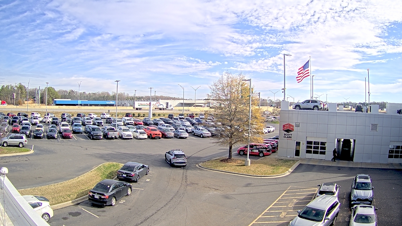 Thumbnail for current weather camera view from Scott Clarks Toyota in Stallings, North Carolina