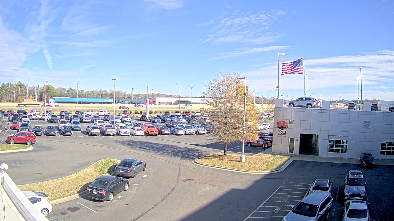 Thumbnail for current weather camera view from Scott Clarks Toyota in Stallings, North Carolina
