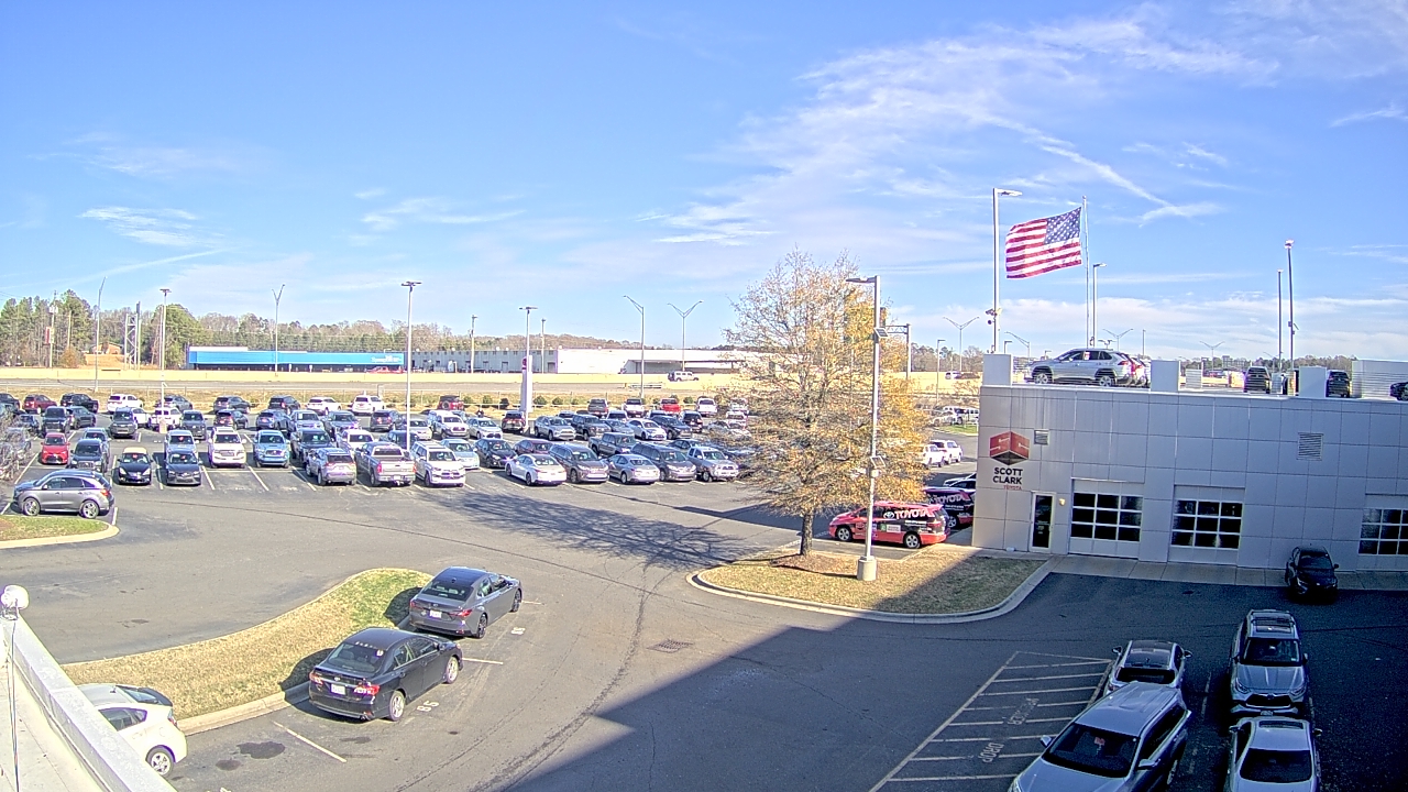 Thumbnail for current weather camera view from Scott Clarks Toyota in Stallings, North Carolina