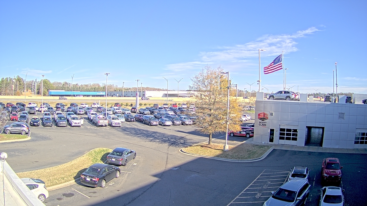Thumbnail for current weather camera view from Scott Clarks Toyota in Stallings, North Carolina