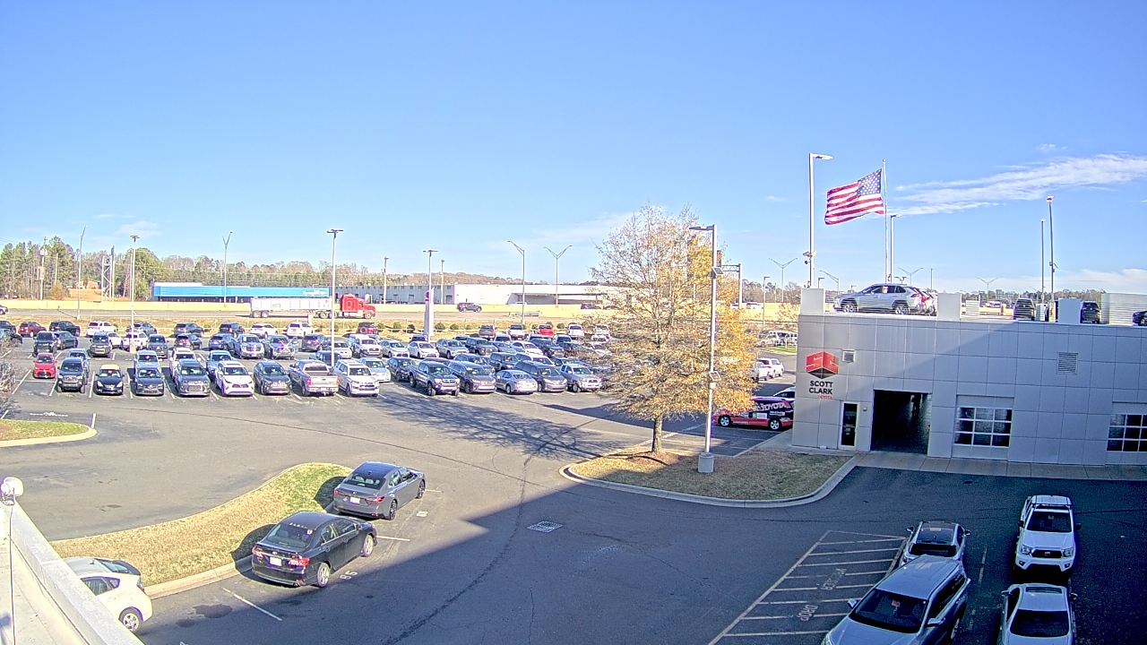 Thumbnail for current weather camera view from Scott Clarks Toyota in Stallings, North Carolina