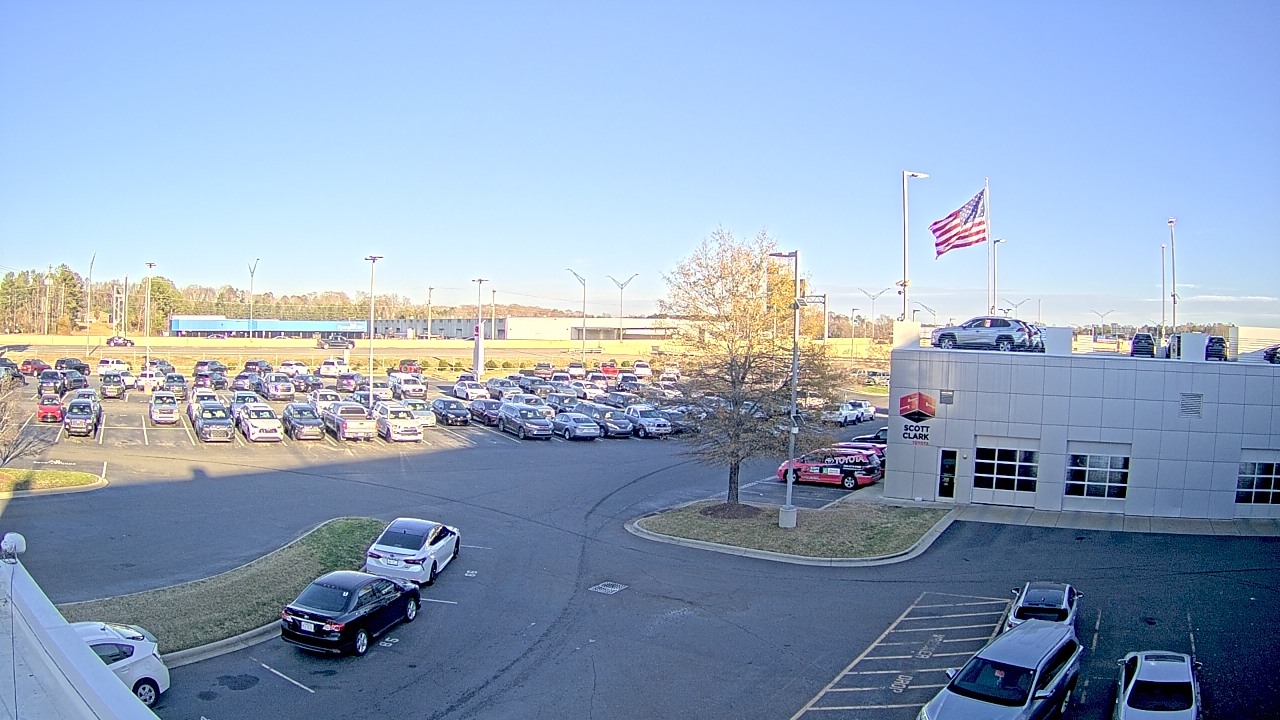 Thumbnail for current weather camera view from Scott Clarks Toyota in Stallings, North Carolina