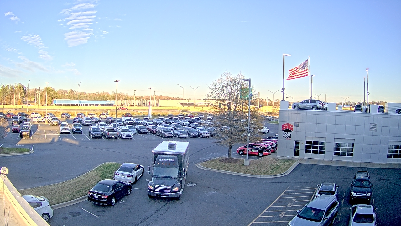 Thumbnail for current weather camera view from Scott Clarks Toyota in Stallings, North Carolina