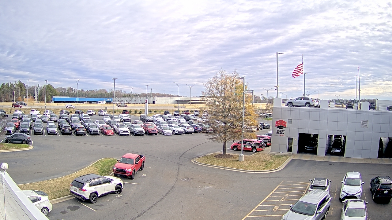 Thumbnail for current weather camera view from Scott Clarks Toyota in Stallings, North Carolina