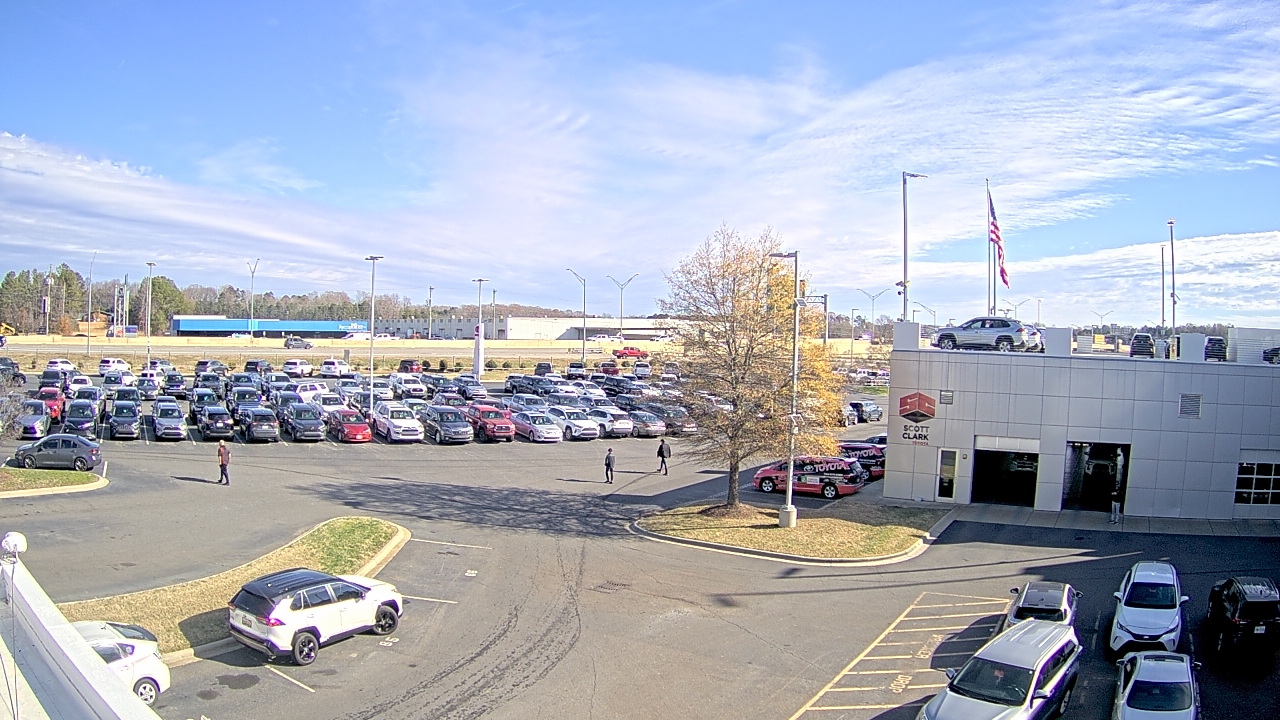 Thumbnail for current weather camera view from Scott Clarks Toyota in Stallings, North Carolina