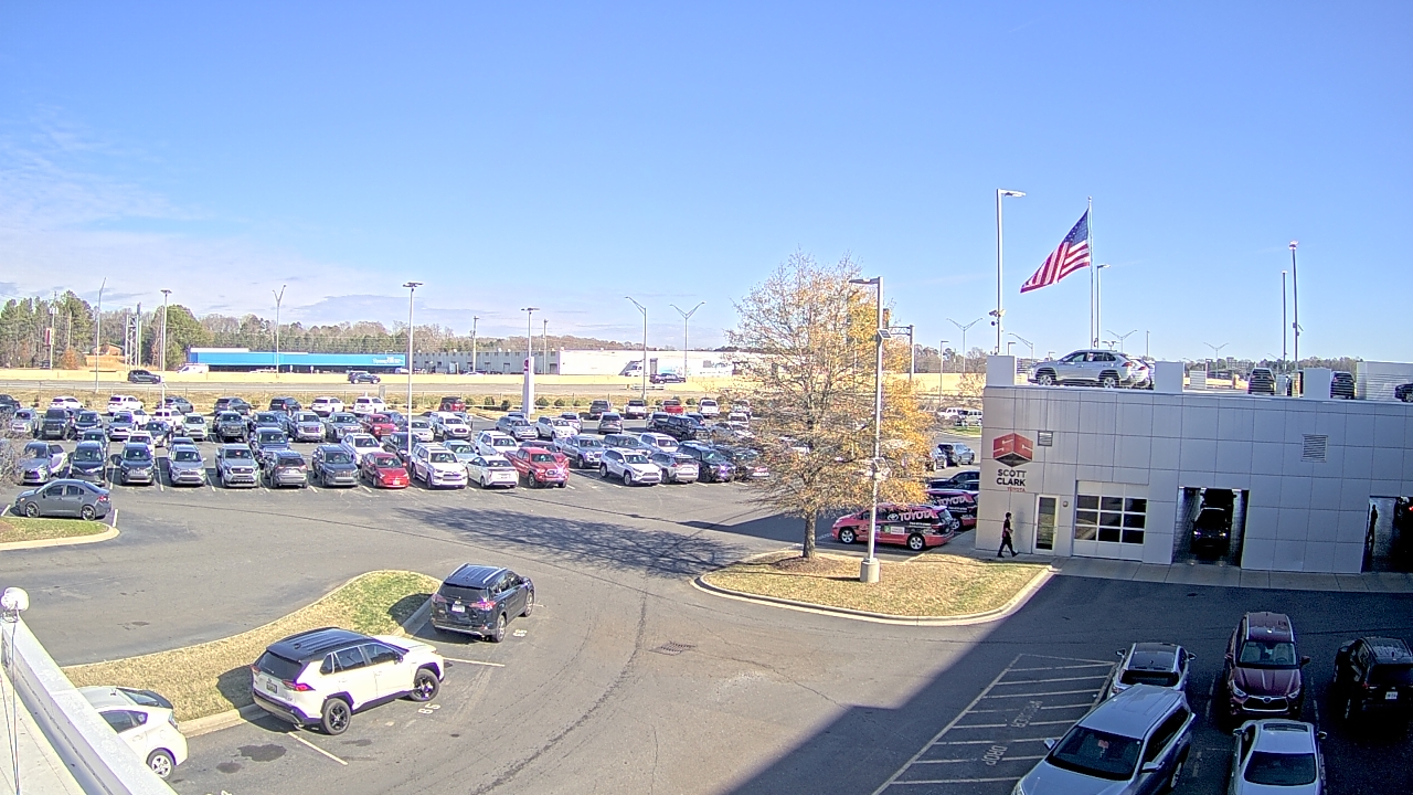 Thumbnail for current weather camera view from Scott Clarks Toyota in Stallings, North Carolina