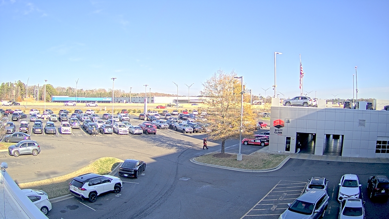 Thumbnail for current weather camera view from Scott Clarks Toyota in Stallings, North Carolina
