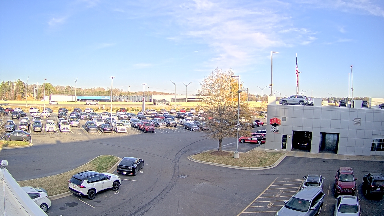 Thumbnail for current weather camera view from Scott Clarks Toyota in Stallings, North Carolina
