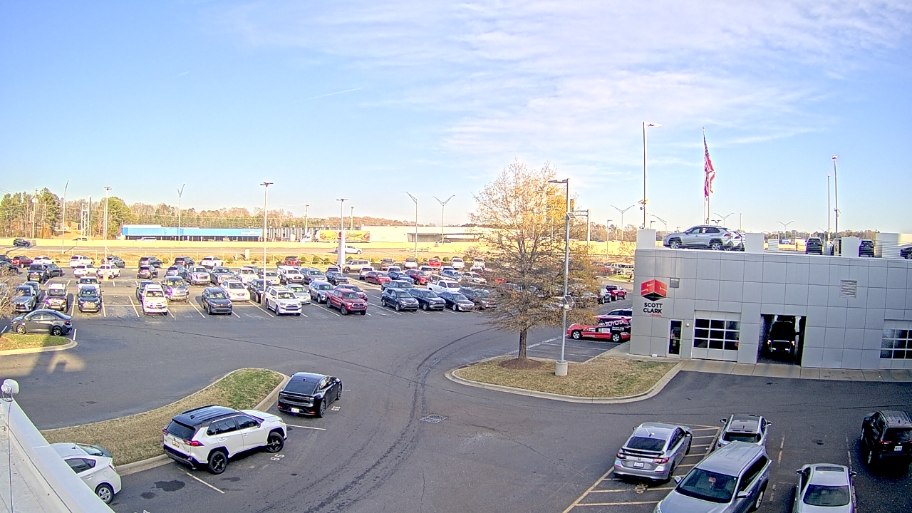 Thumbnail for current weather camera view from Scott Clarks Toyota in Stallings, North Carolina
