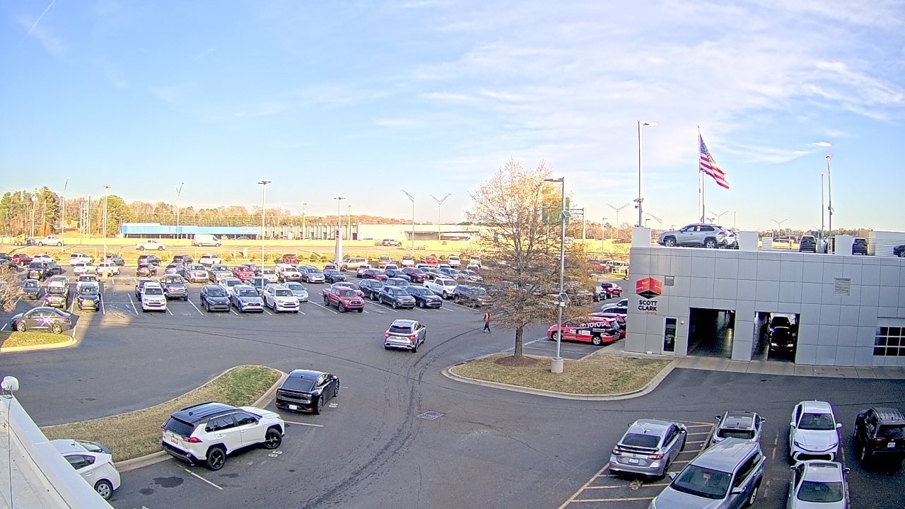 Thumbnail for current weather camera view from Scott Clarks Toyota in Stallings, North Carolina