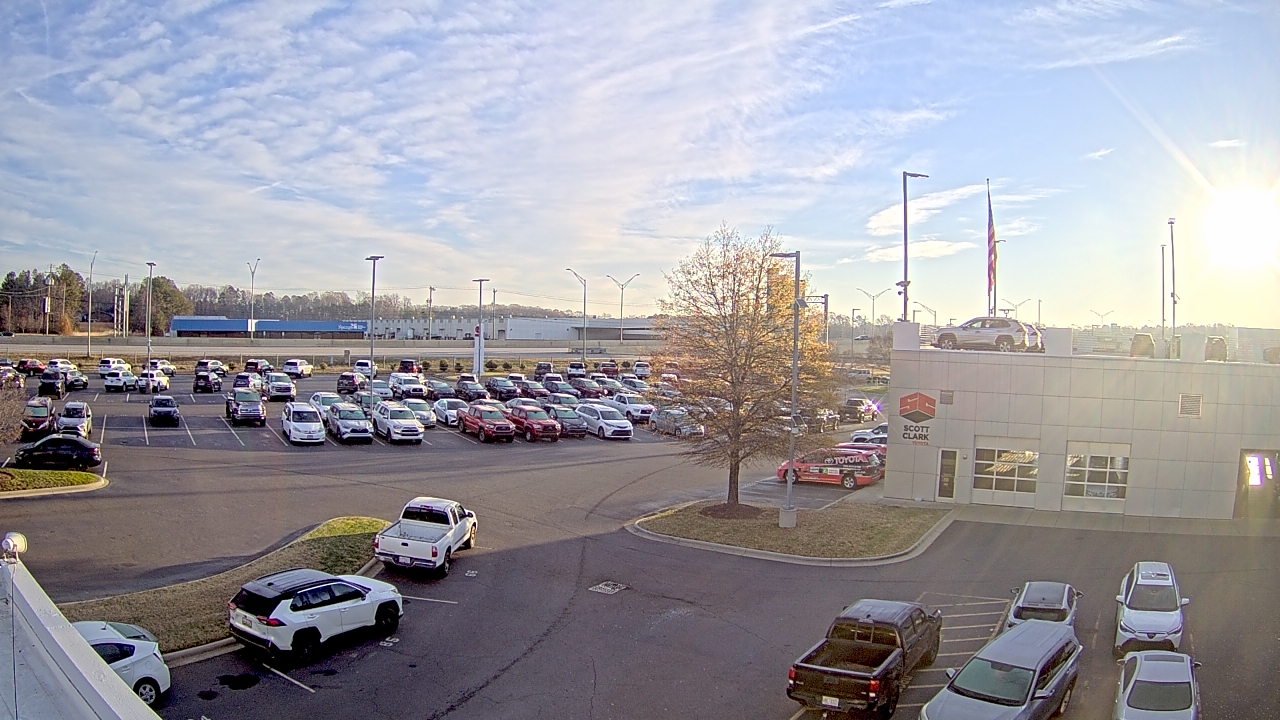 Thumbnail for current weather camera view from Scott Clarks Toyota in Stallings, North Carolina