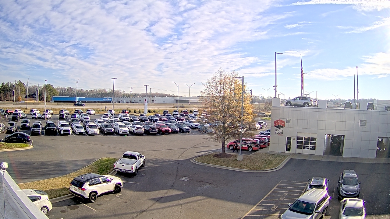 Thumbnail for current weather camera view from Scott Clarks Toyota in Stallings, North Carolina