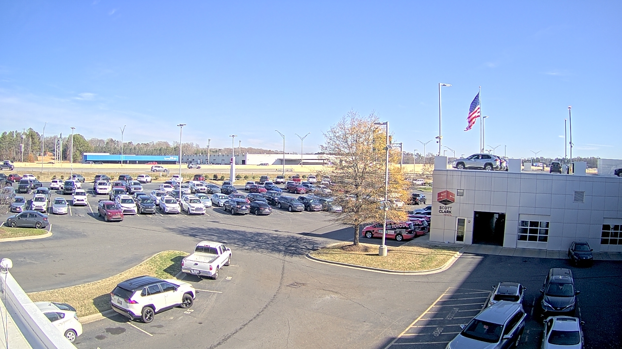 Thumbnail for current weather camera view from Scott Clarks Toyota in Stallings, North Carolina