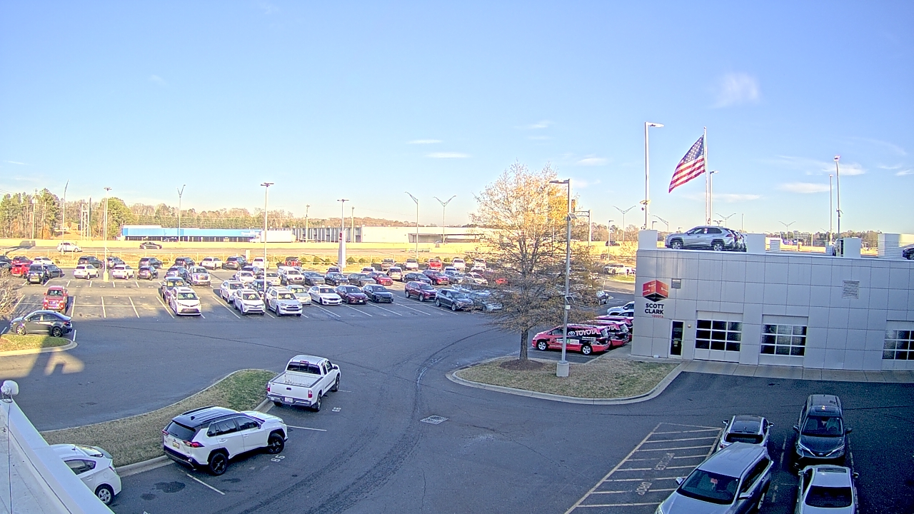 Thumbnail for current weather camera view from Scott Clarks Toyota in Stallings, North Carolina