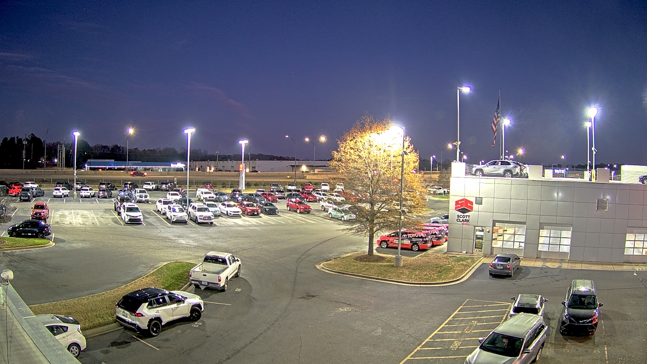 Thumbnail for current weather camera view from Scott Clarks Toyota in Stallings, North Carolina