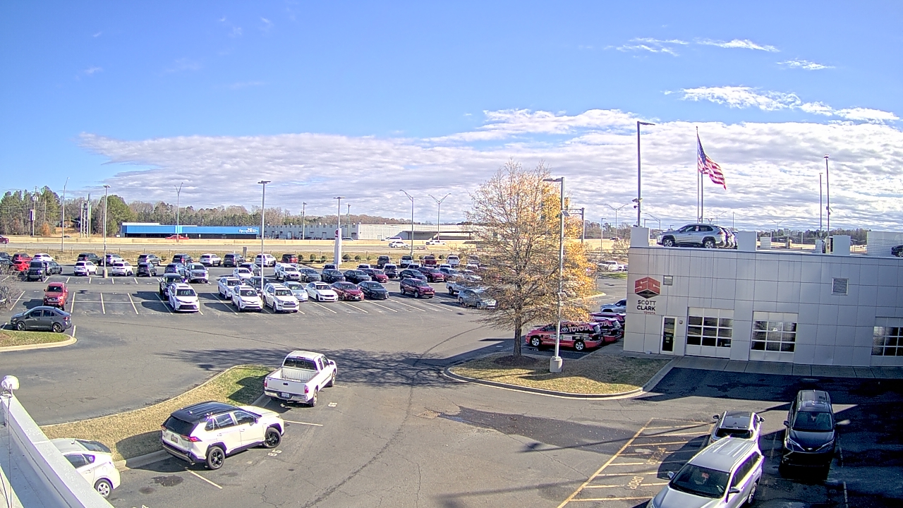 Thumbnail for current weather camera view from Scott Clarks Toyota in Stallings, North Carolina
