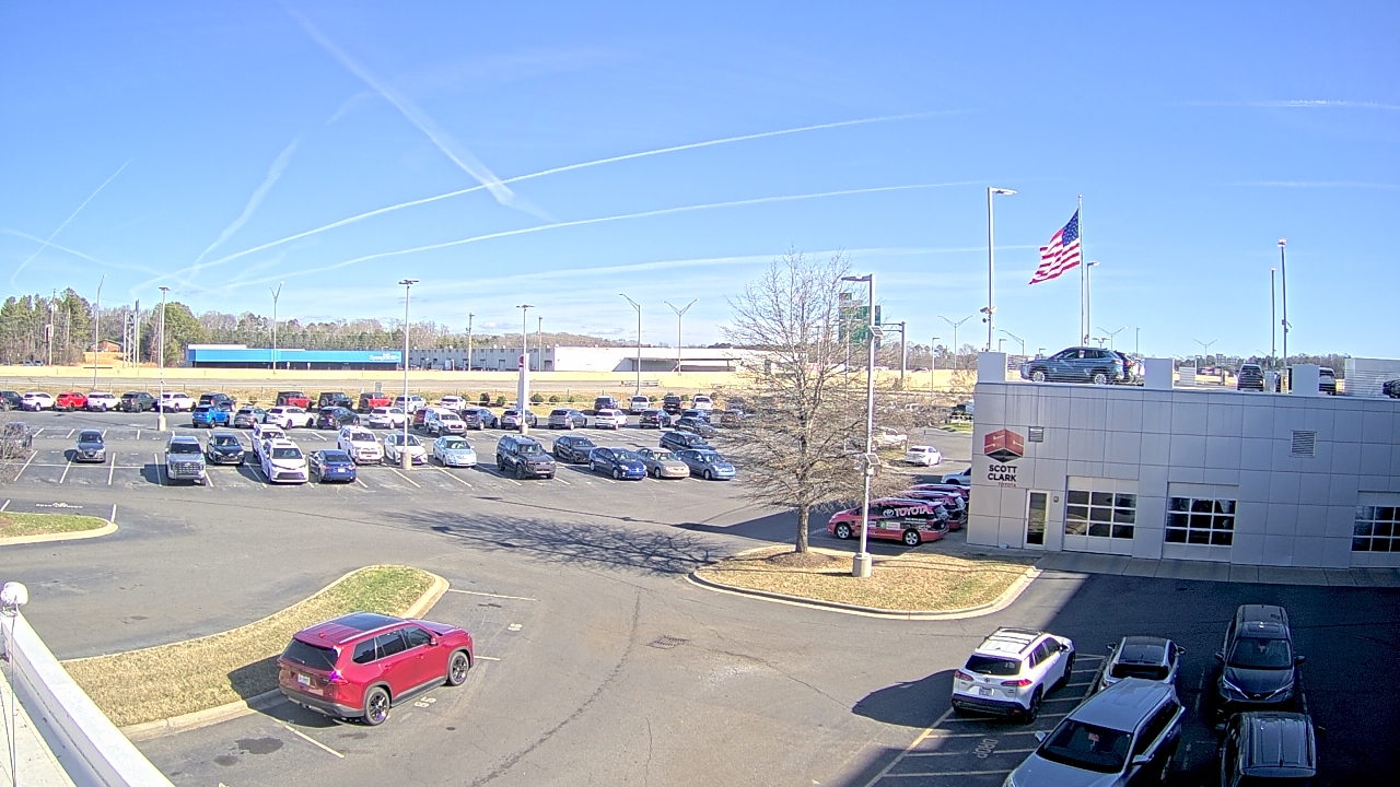 Thumbnail for current weather camera view from Scott Clarks Toyota in Stallings, North Carolina