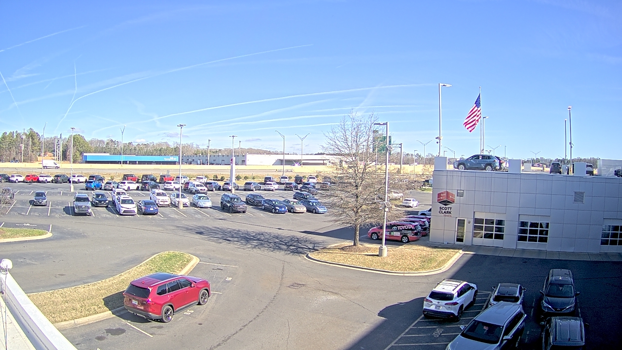 Thumbnail for current weather camera view from Scott Clarks Toyota in Stallings, North Carolina