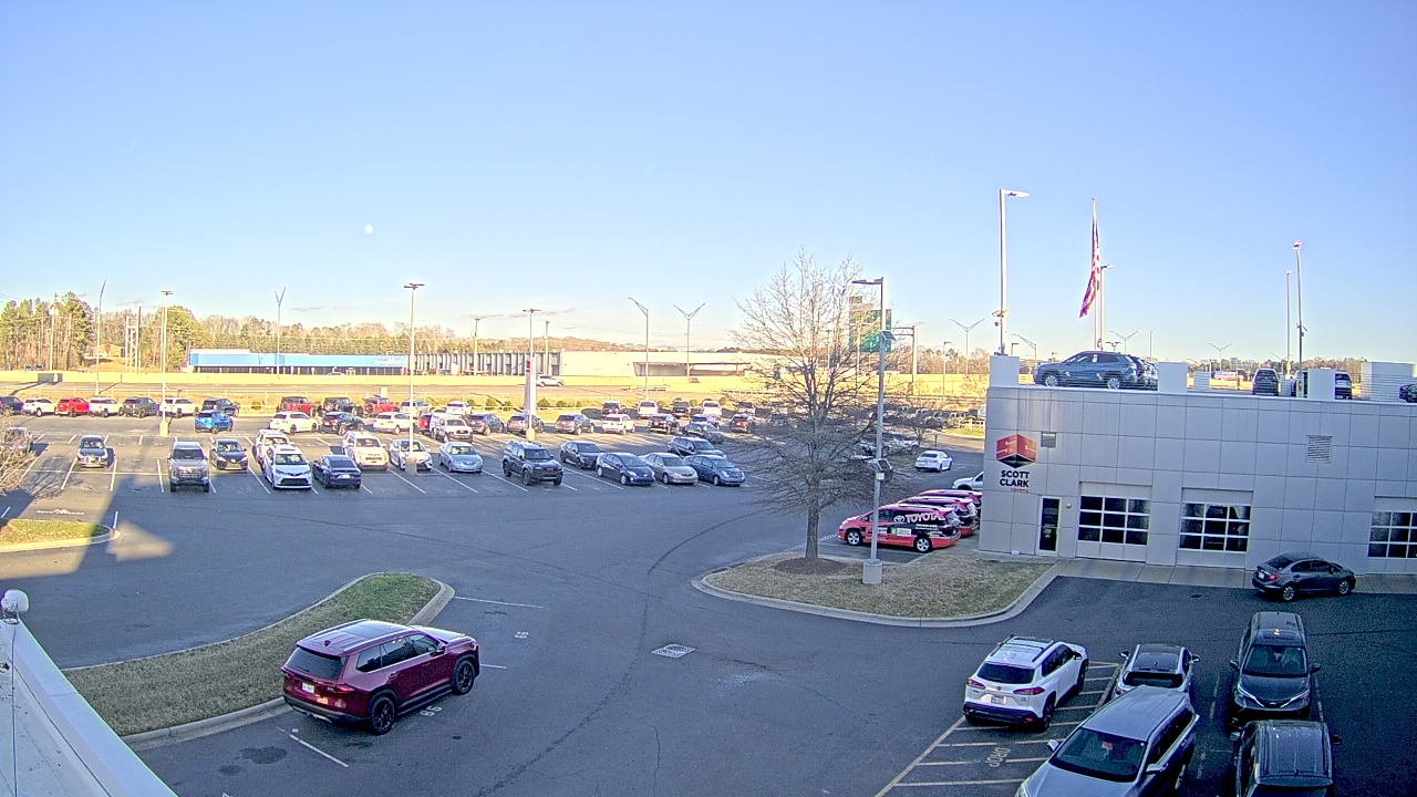 Thumbnail for current weather camera view from Scott Clarks Toyota in Stallings, North Carolina
