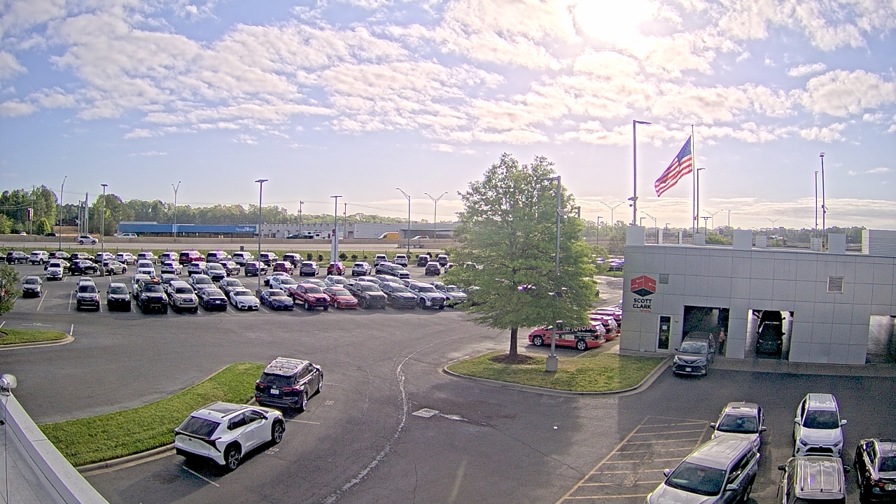 Thumbnail for current weather camera view from Scott Clarks Toyota in Stallings, North Carolina
