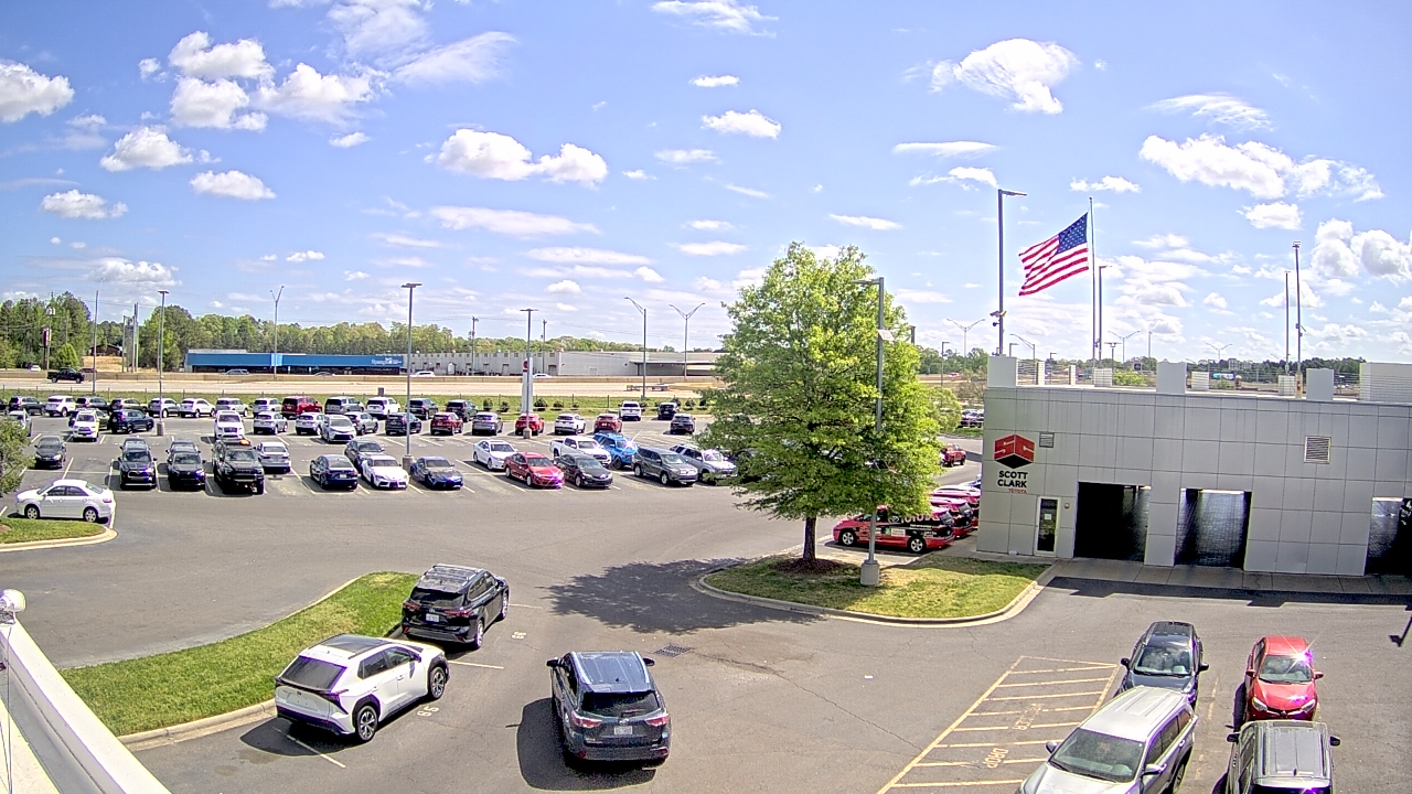 Thumbnail for current weather camera view from Scott Clarks Toyota in Stallings, North Carolina
