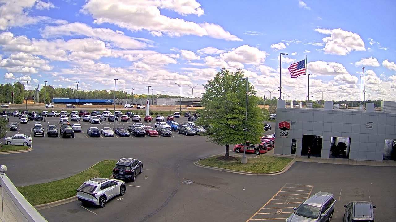 Thumbnail for current weather camera view from Scott Clarks Toyota in Stallings, North Carolina
