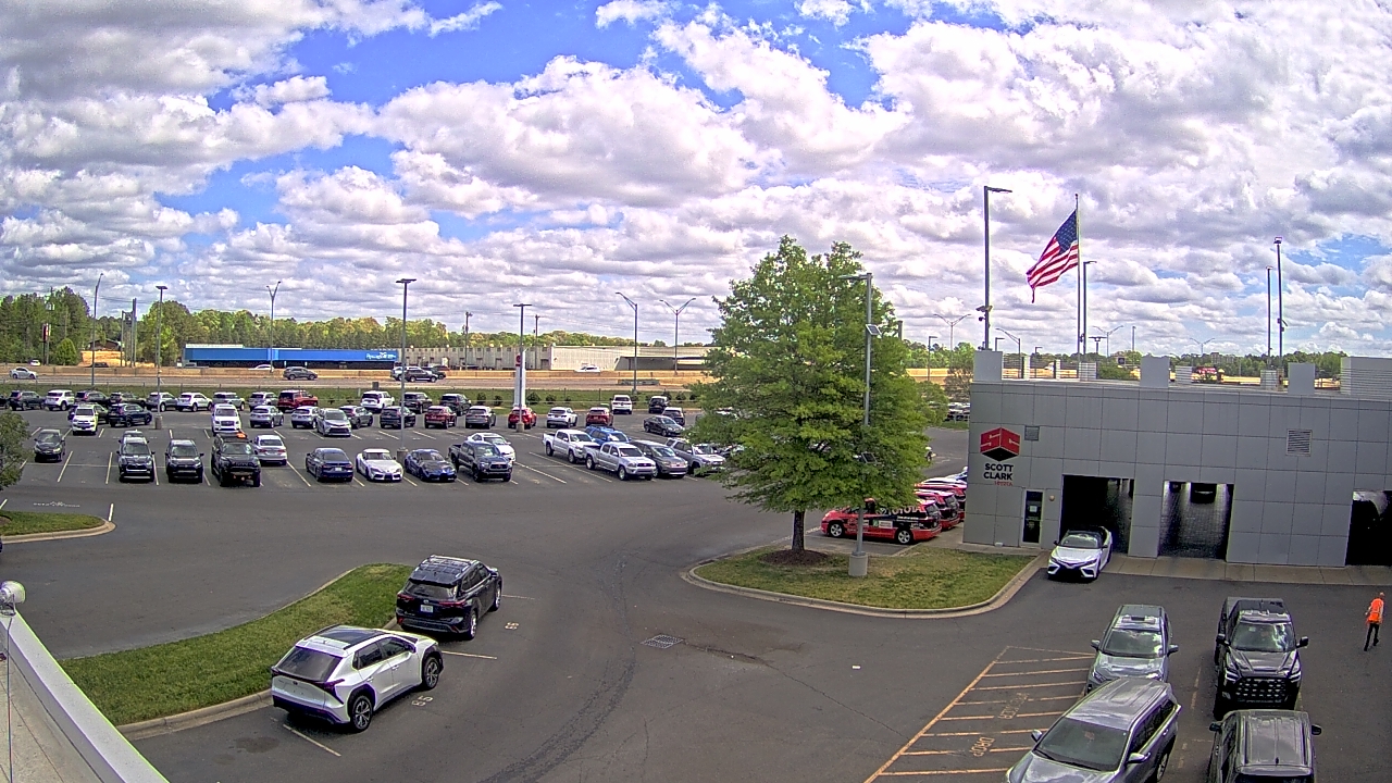 Thumbnail for current weather camera view from Scott Clarks Toyota in Stallings, North Carolina