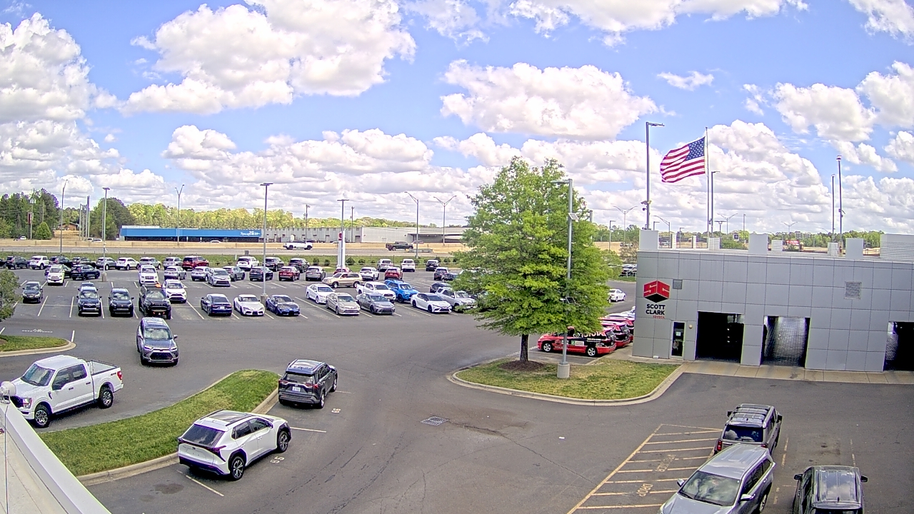 Thumbnail for current weather camera view from Scott Clarks Toyota in Stallings, North Carolina