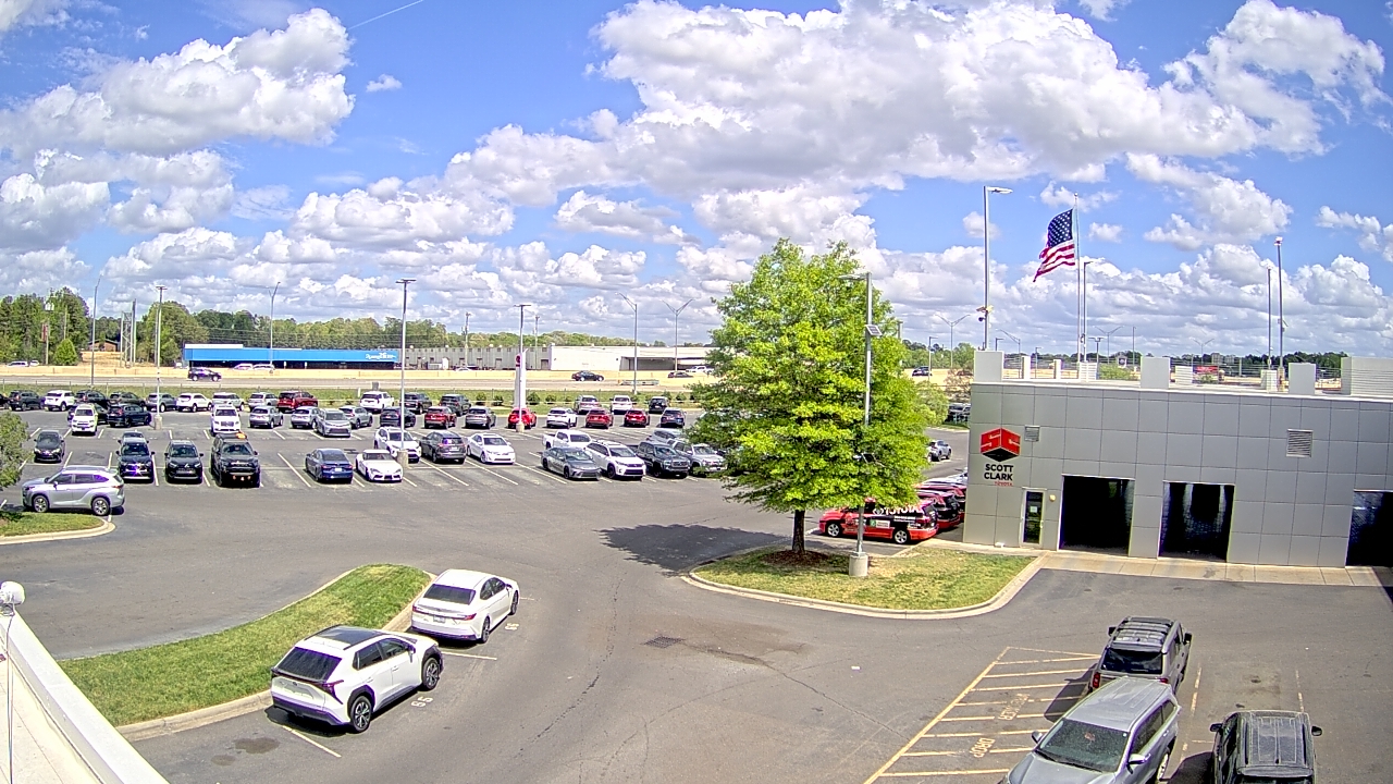 Thumbnail for current weather camera view from Scott Clarks Toyota in Stallings, North Carolina