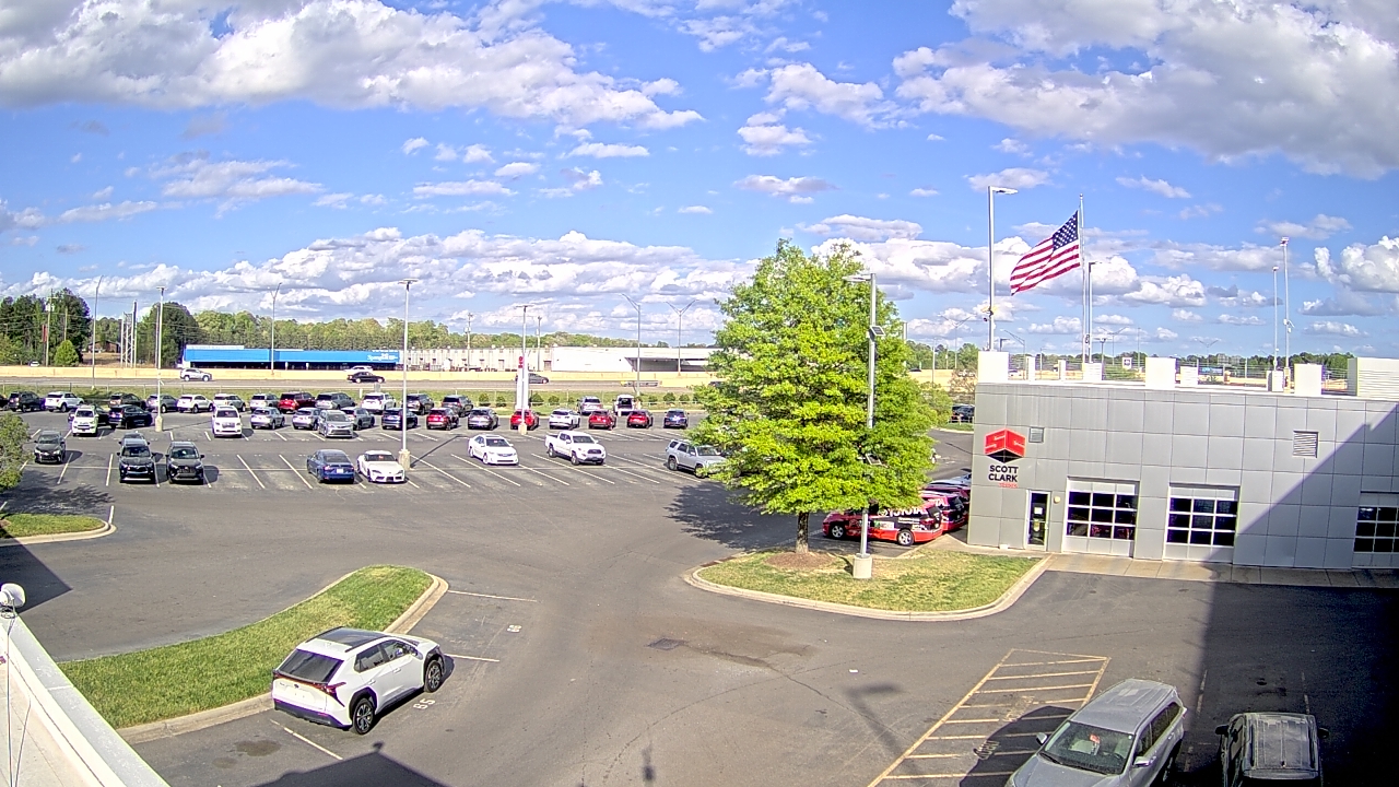 Thumbnail for current weather camera view from Scott Clarks Toyota in Stallings, North Carolina